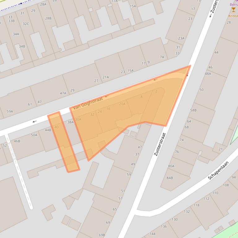 Kaart van postcodegebied 2512TD.