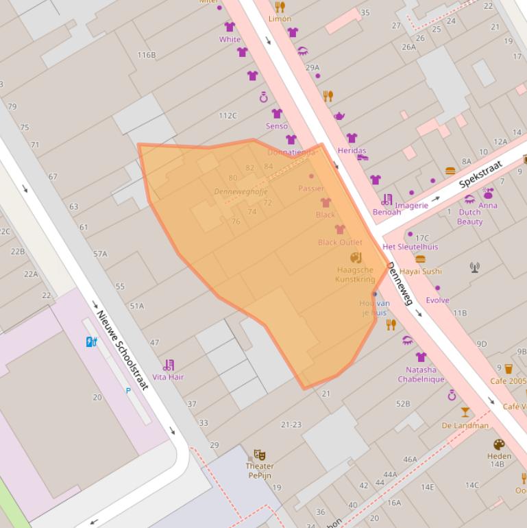 Kaart van postcodegebied 2514CJ.