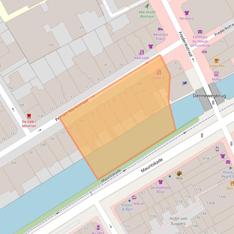 Kaart van postcodegebied 2514KE.