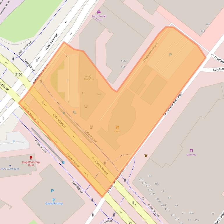 Kaart van postcodegebied 2521AG.