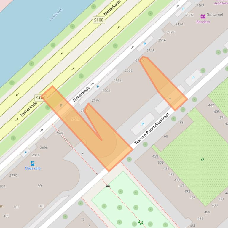 Kaart van postcodegebied 2521RV.