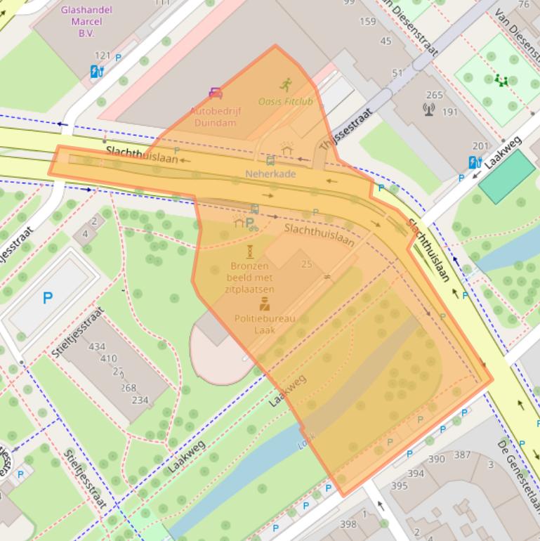 Kaart van postcodegebied 2521SB.