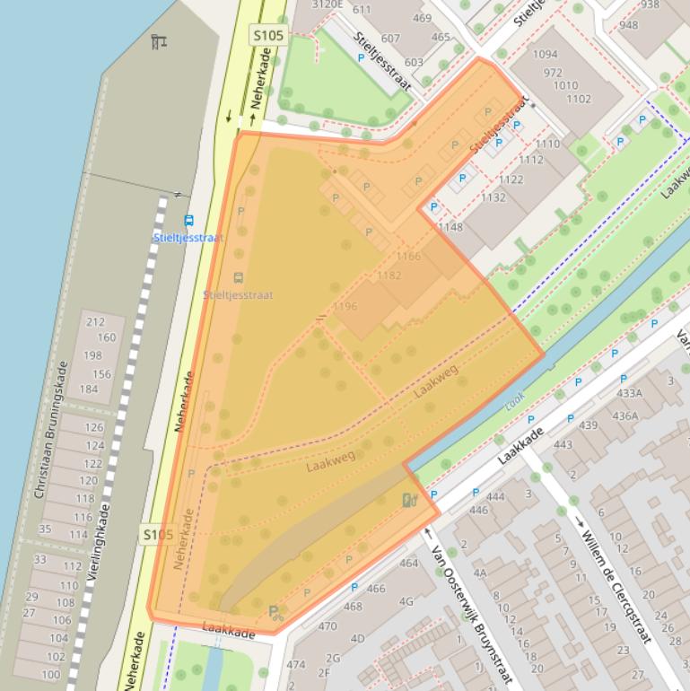 Kaart van postcodegebied 2521TN.