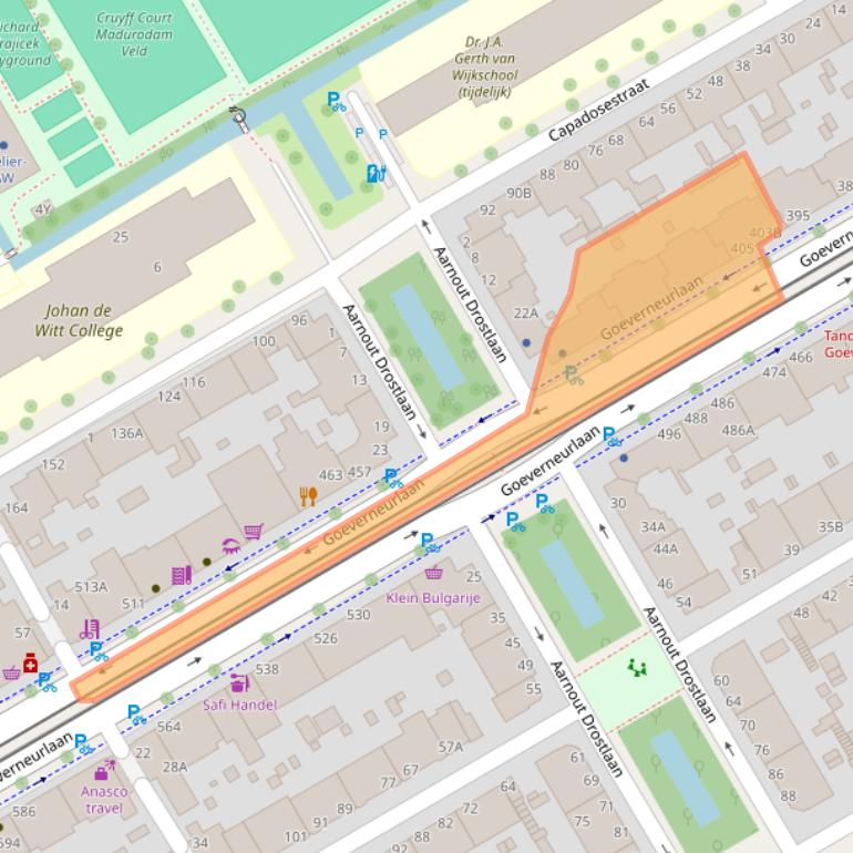 Kaart van postcodegebied 2523CB.