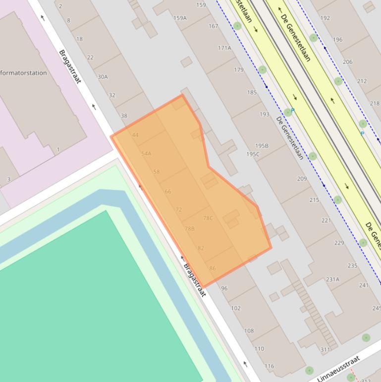 Kaart van postcodegebied 2523HJ.