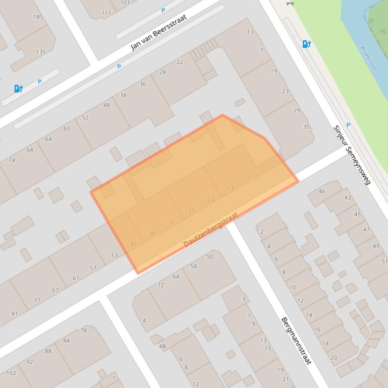 Kaart van postcodegebied 2523KB.