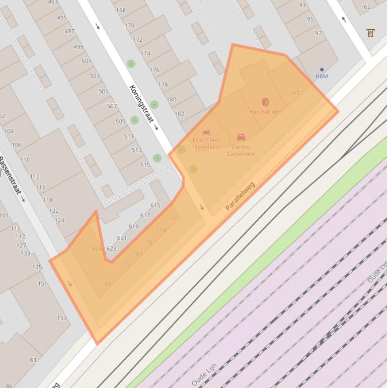 Kaart van postcodegebied 2525ND.