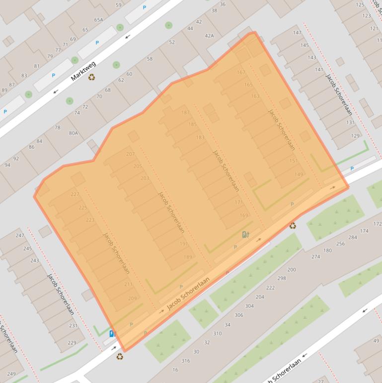 Kaart van postcodegebied 2525ZS.