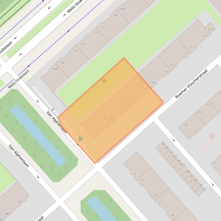 Kaart van postcodegebied 2533VM.