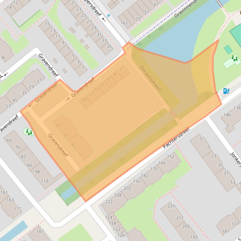 Kaart van postcodegebied 2542NP.