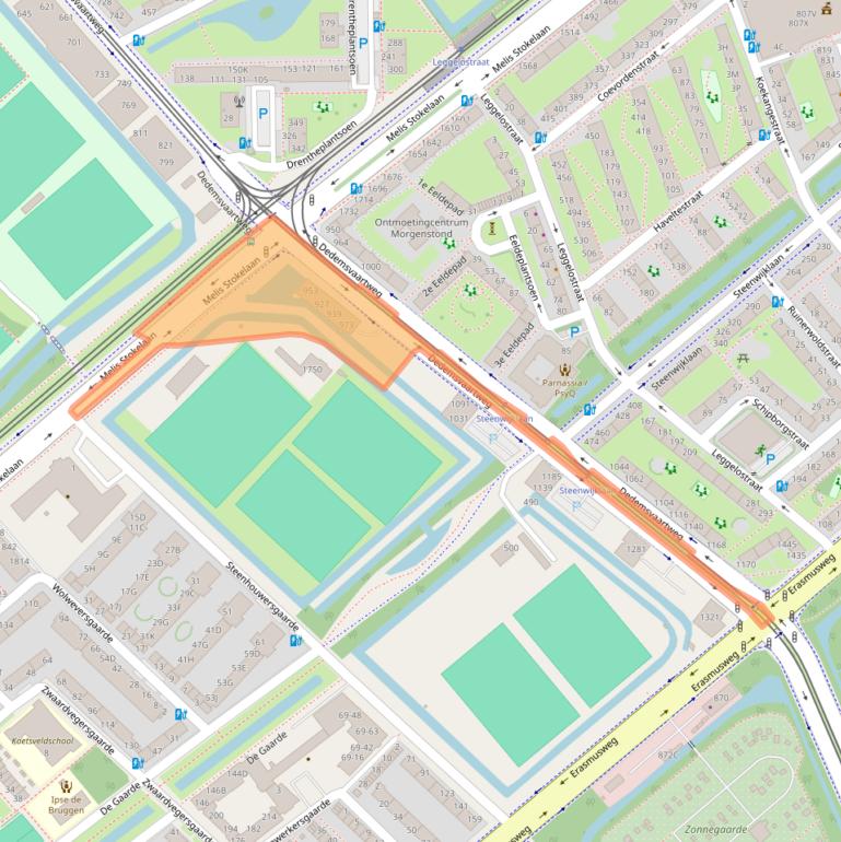 Kaart van postcodegebied 2545DM.