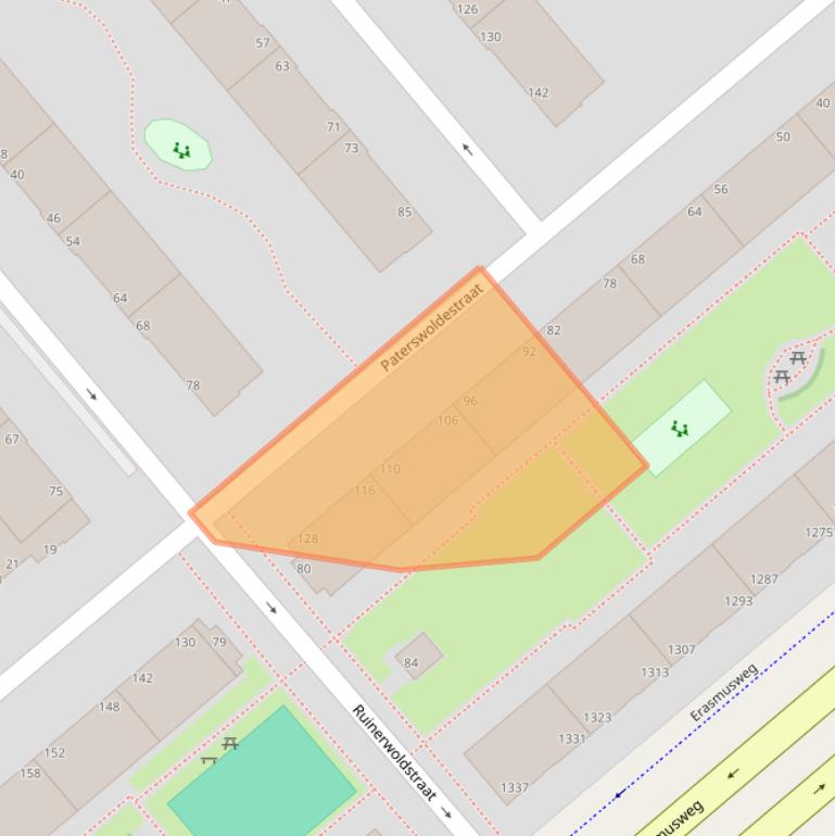 Kaart van postcodegebied 2545HT.