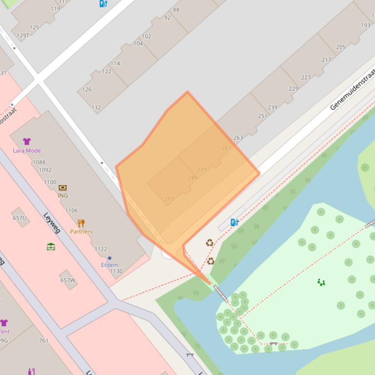 Kaart van postcodegebied 2545PV.