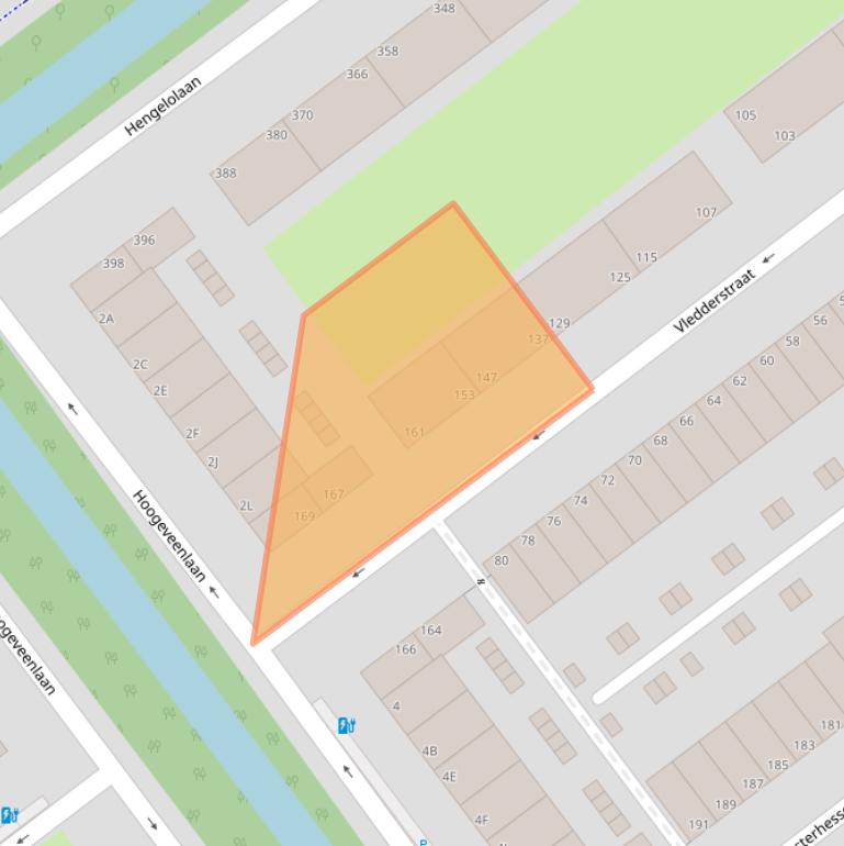 Kaart van postcodegebied 2545RL.