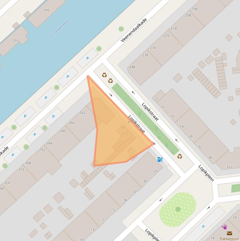 Kaart van postcodegebied 2546EN.