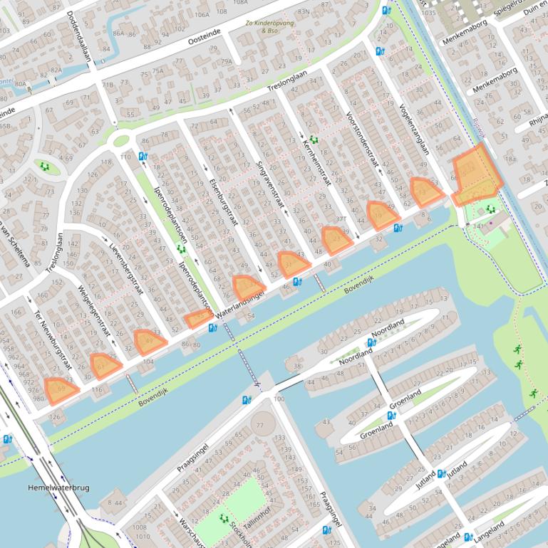 Kaart van postcodegebied 2548SN.