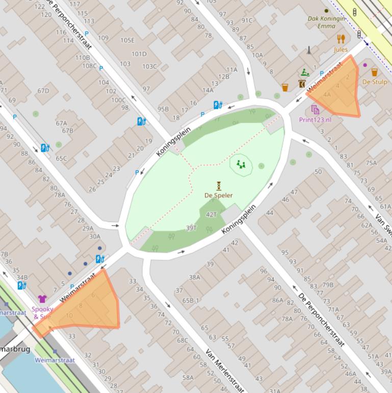 Kaart van postcodegebied 2562GW.