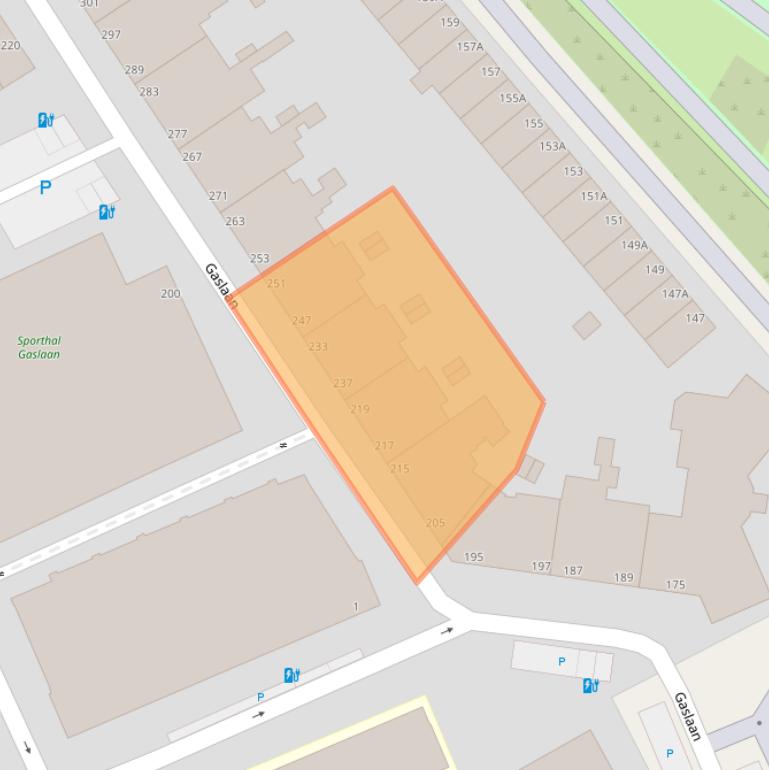 Kaart van postcodegebied 2562LE.