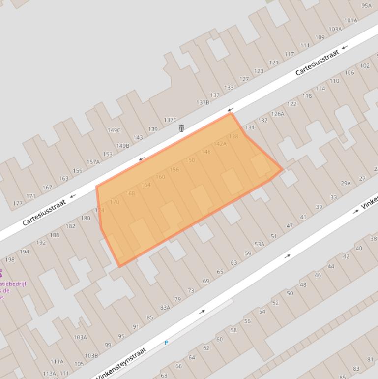 Kaart van postcodegebied 2562SN.