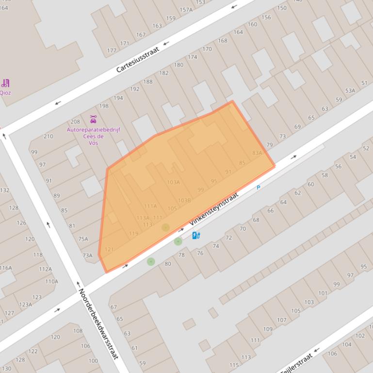 Kaart van postcodegebied 2562TN.