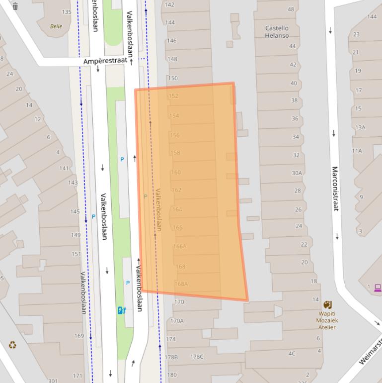 Kaart van postcodegebied 2563CR.