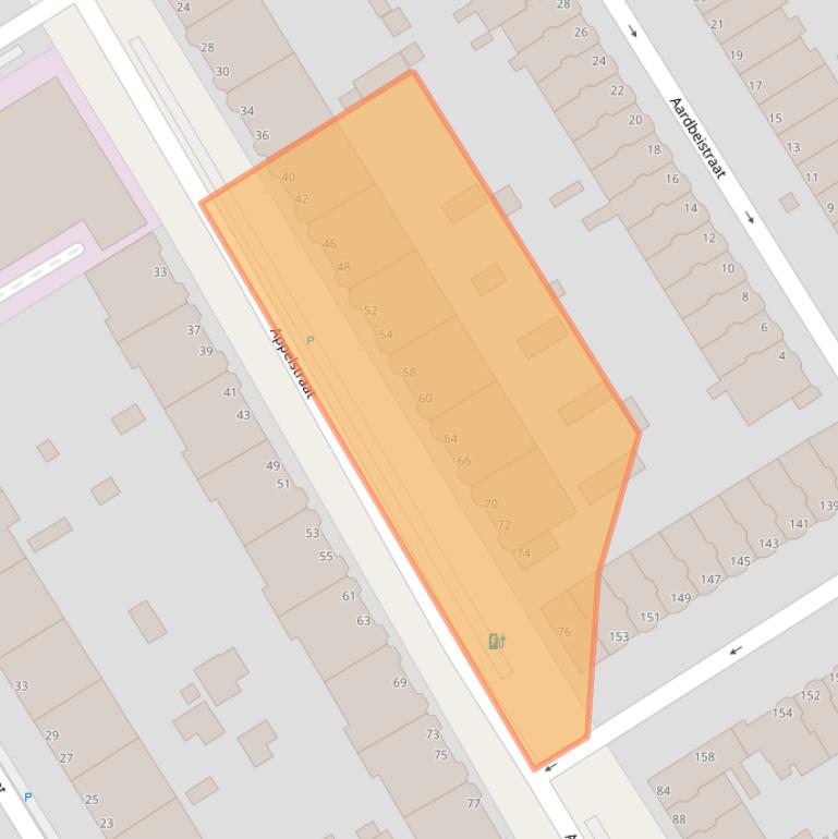 Kaart van postcodegebied 2564EH.