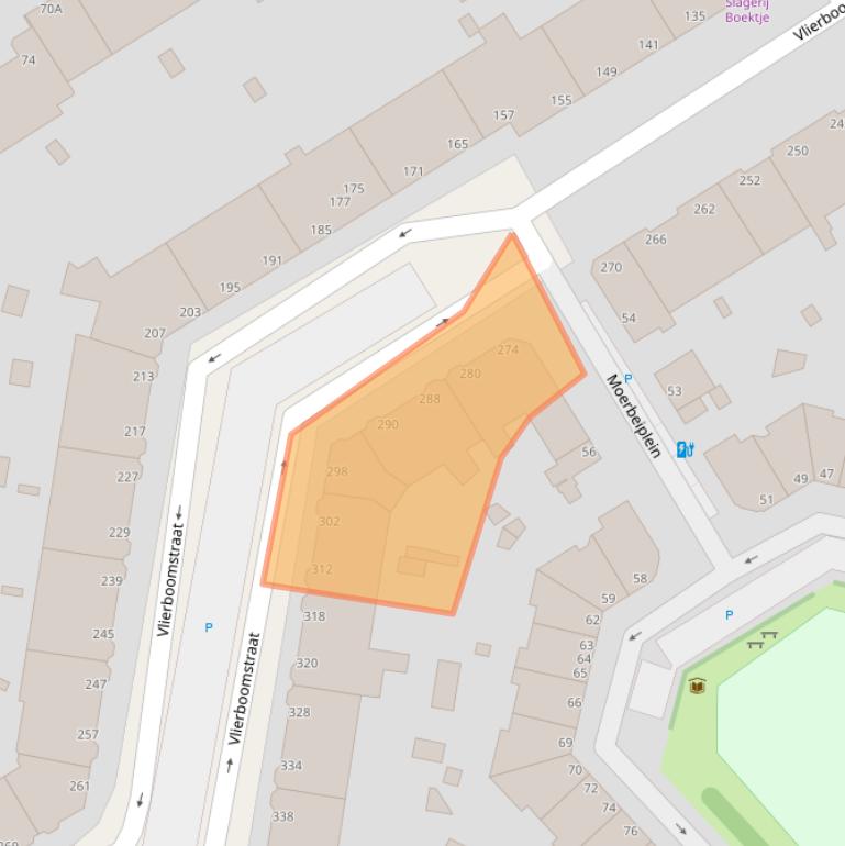 Kaart van postcodegebied 2564HS.