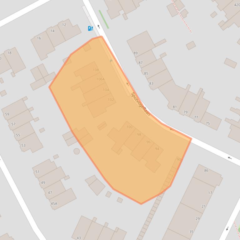 Kaart van postcodegebied 2566PP.