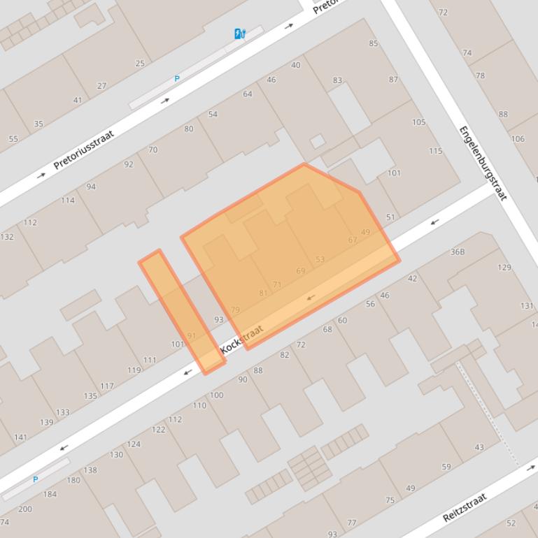 Kaart van postcodegebied 2571TB.