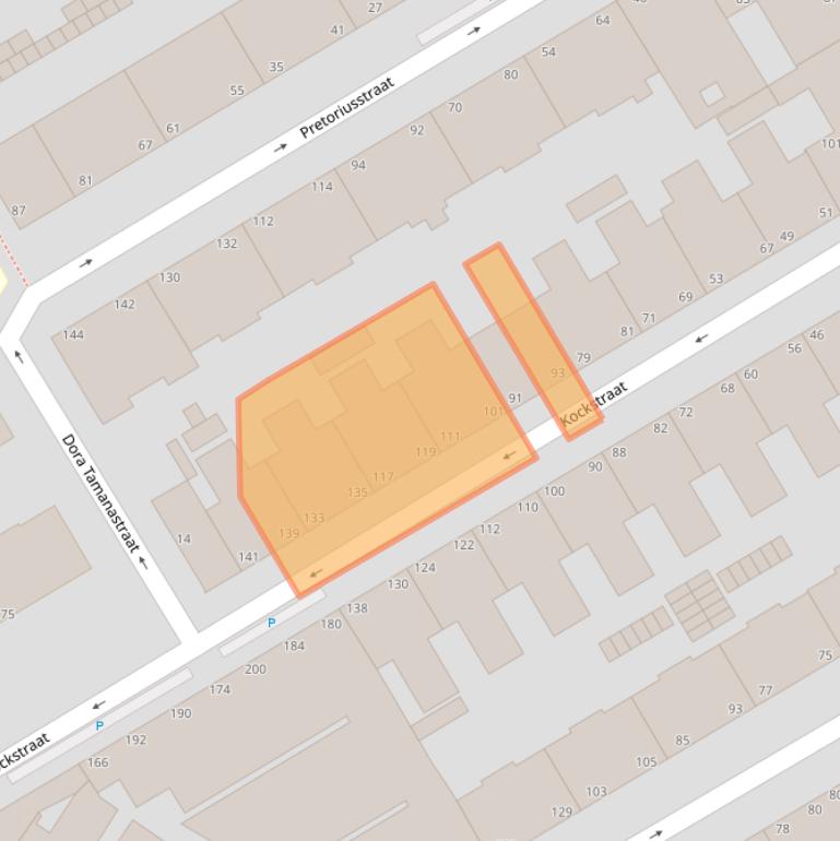 Kaart van postcodegebied 2571TC.