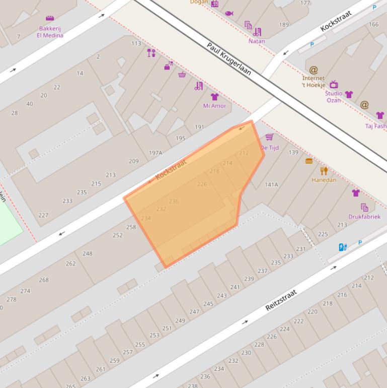 Kaart van postcodegebied 2571TL.