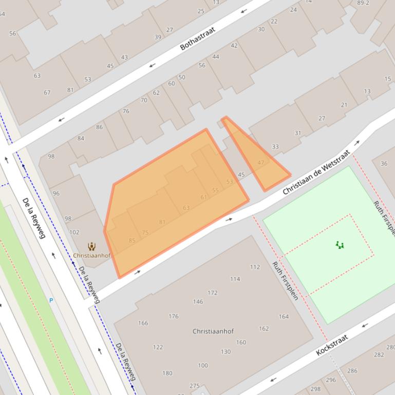 Kaart van postcodegebied 2571TR.