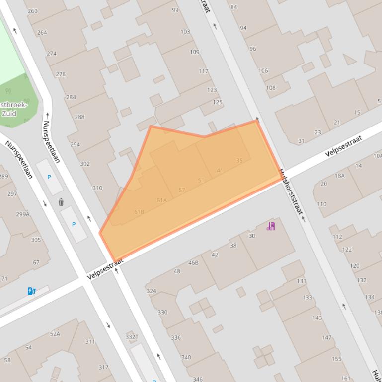 Kaart van postcodegebied 2573SC.