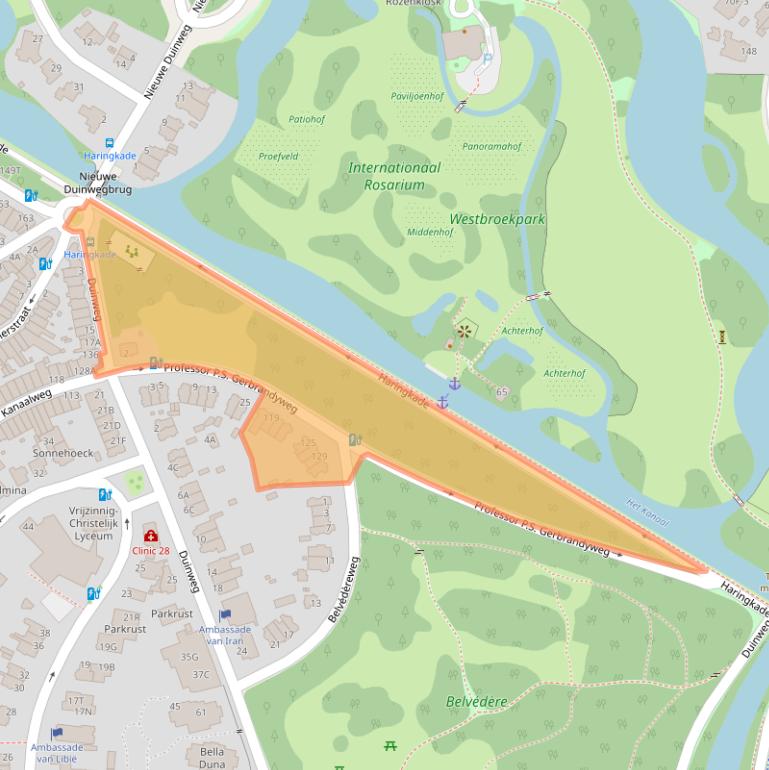 Kaart van postcodegebied 2584CB.