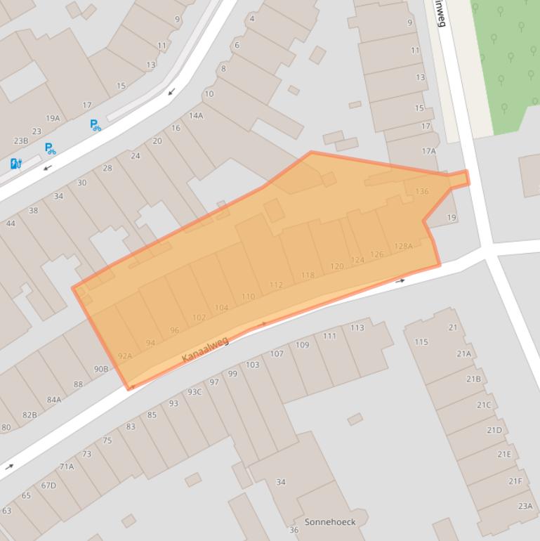 Kaart van postcodegebied 2584CN.