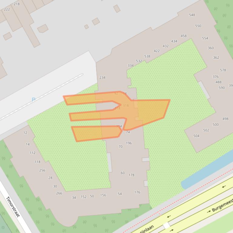 Kaart van postcodegebied 2585BS.