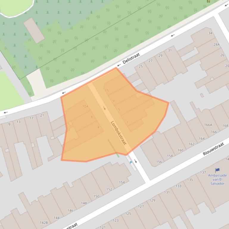 Kaart van postcodegebied 2585VP.