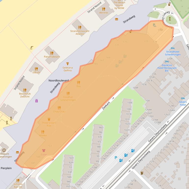 Kaart van postcodegebied 2586JM.
