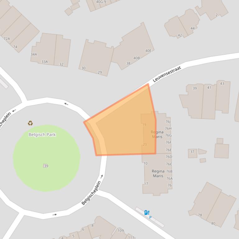 Kaart van postcodegebied 2587AR.