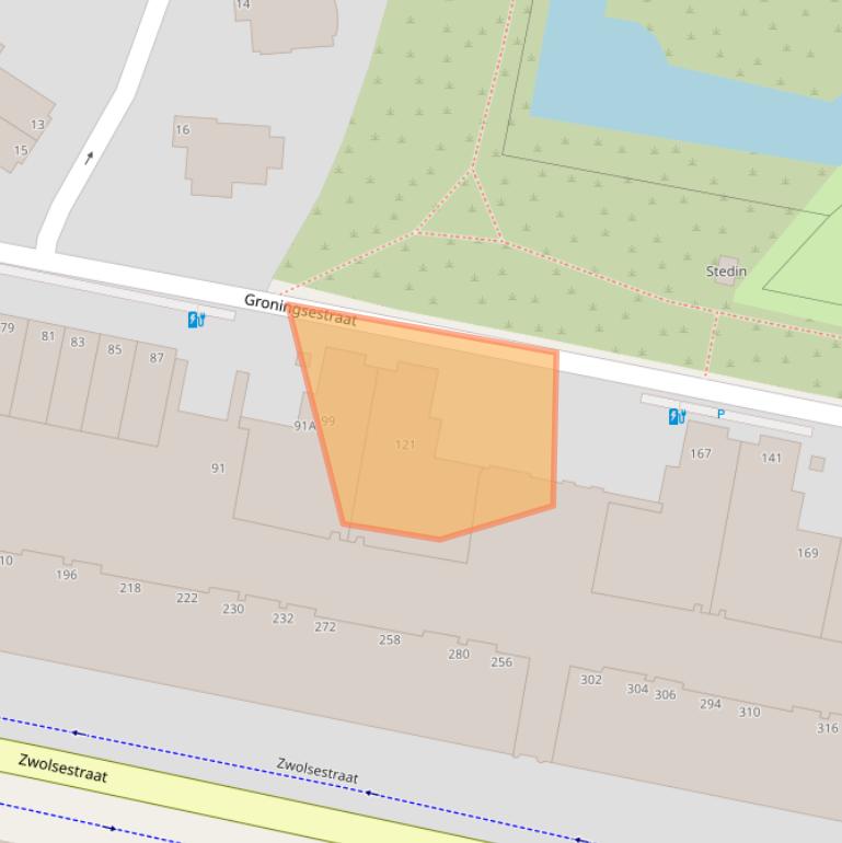 Kaart van postcodegebied 2587PB.