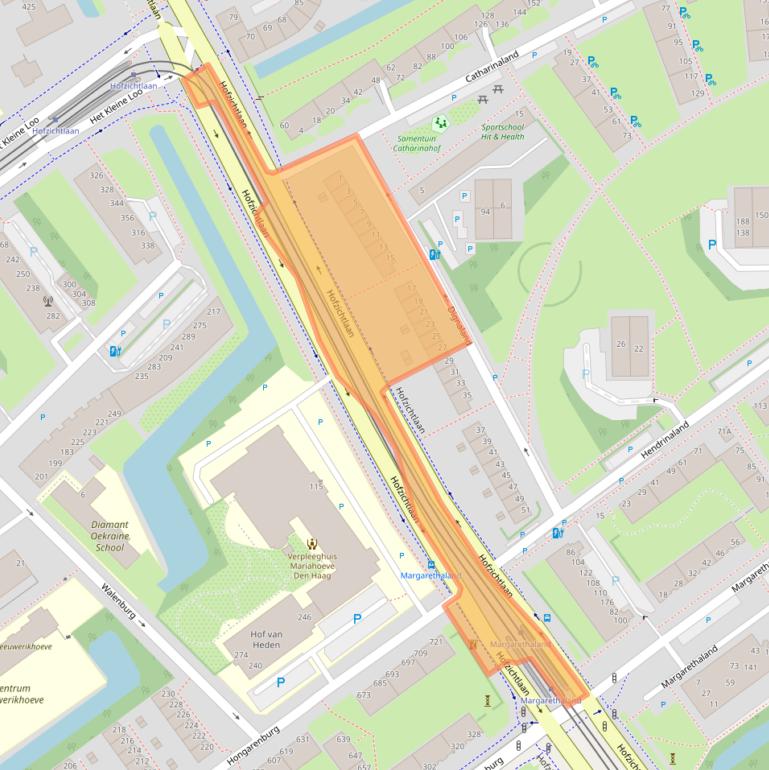 Kaart van postcodegebied 2591CA.