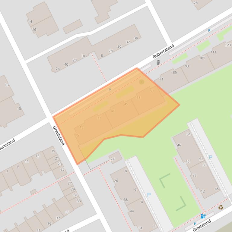 Kaart van postcodegebied 2591HT.