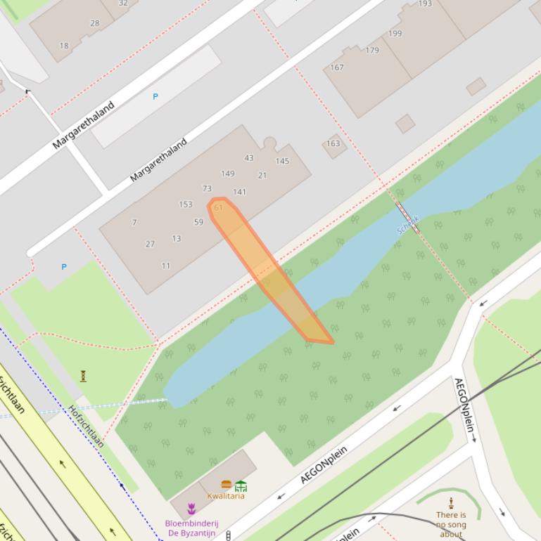 Kaart van postcodegebied 2591TX.