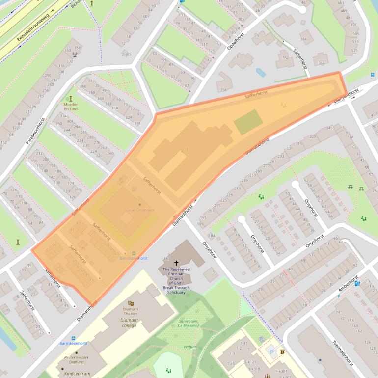 Kaart van postcodegebied 2592GK.