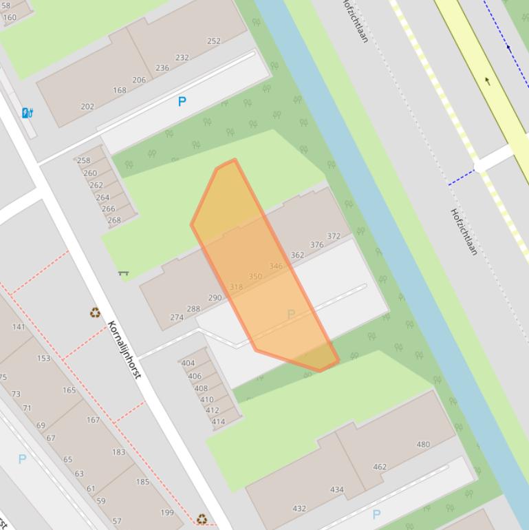 Kaart van postcodegebied 2592JD.