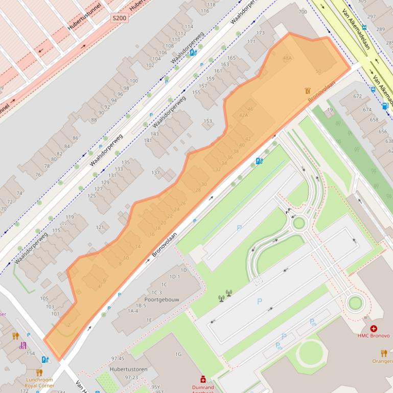 Kaart van postcodegebied 2597AZ.