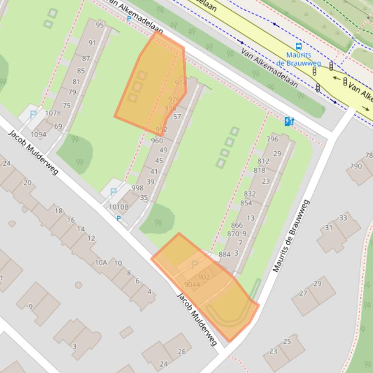 Kaart van postcodegebied 2597BG.