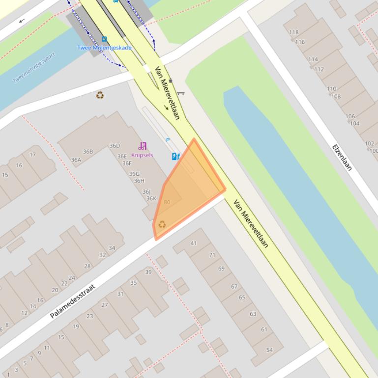 Kaart van postcodegebied 2612XS.