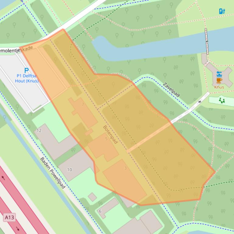 Kaart van postcodegebied 2616LG.