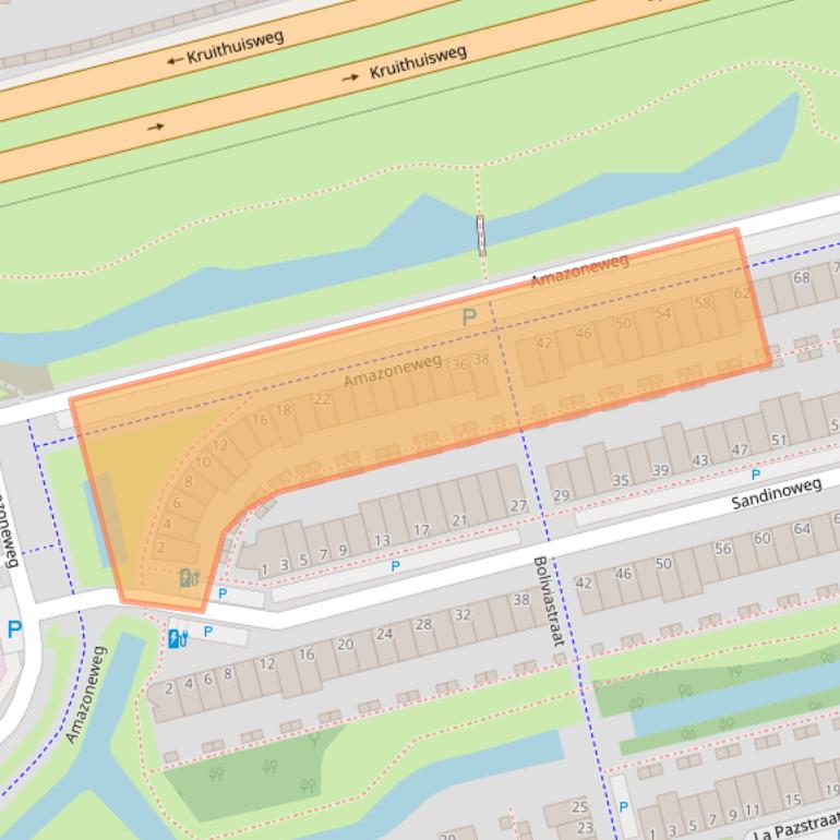 Kaart van postcodegebied 2622DS.